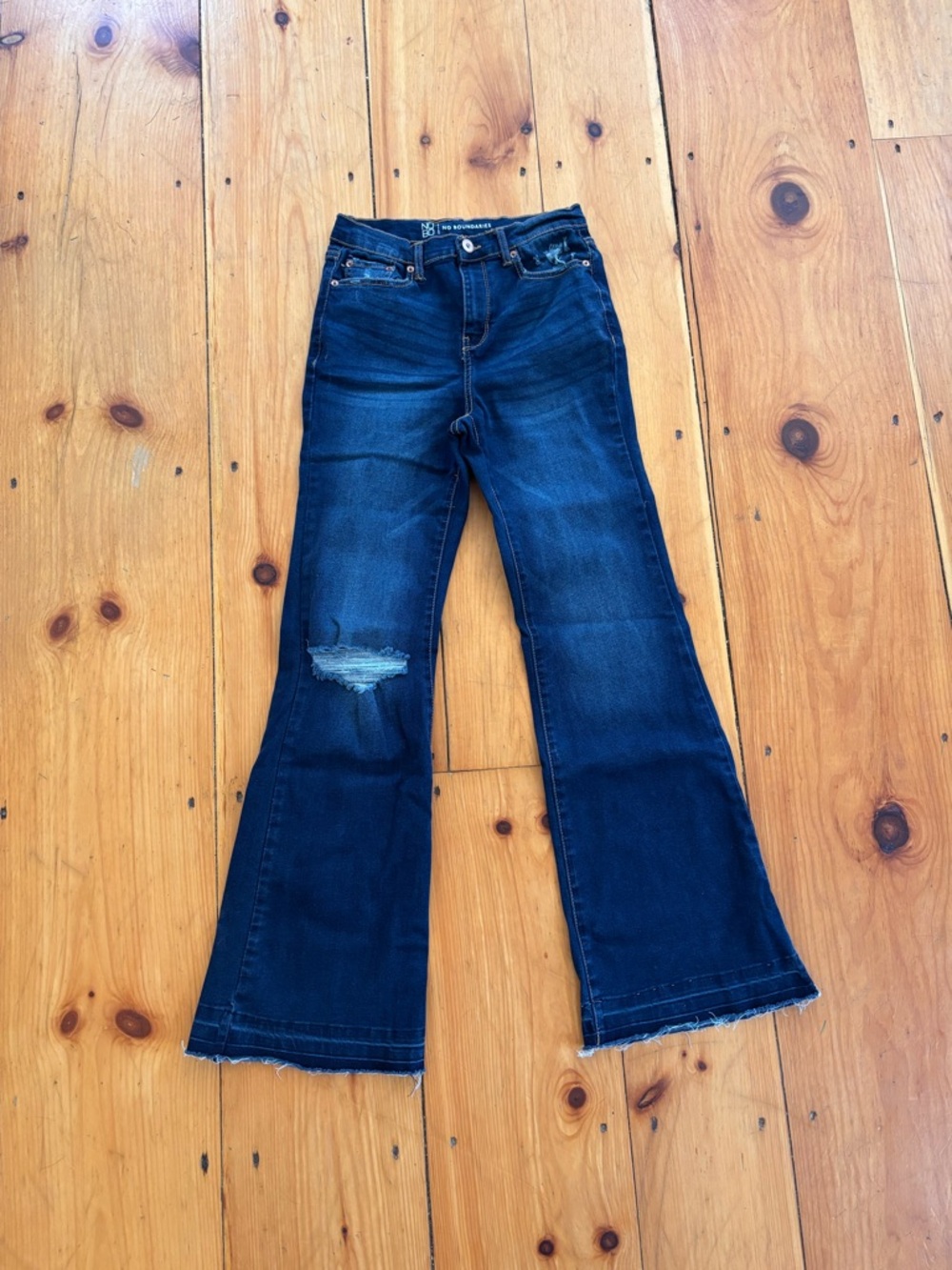 No Boundaries Dark Wash Flare Jeans Size 9
